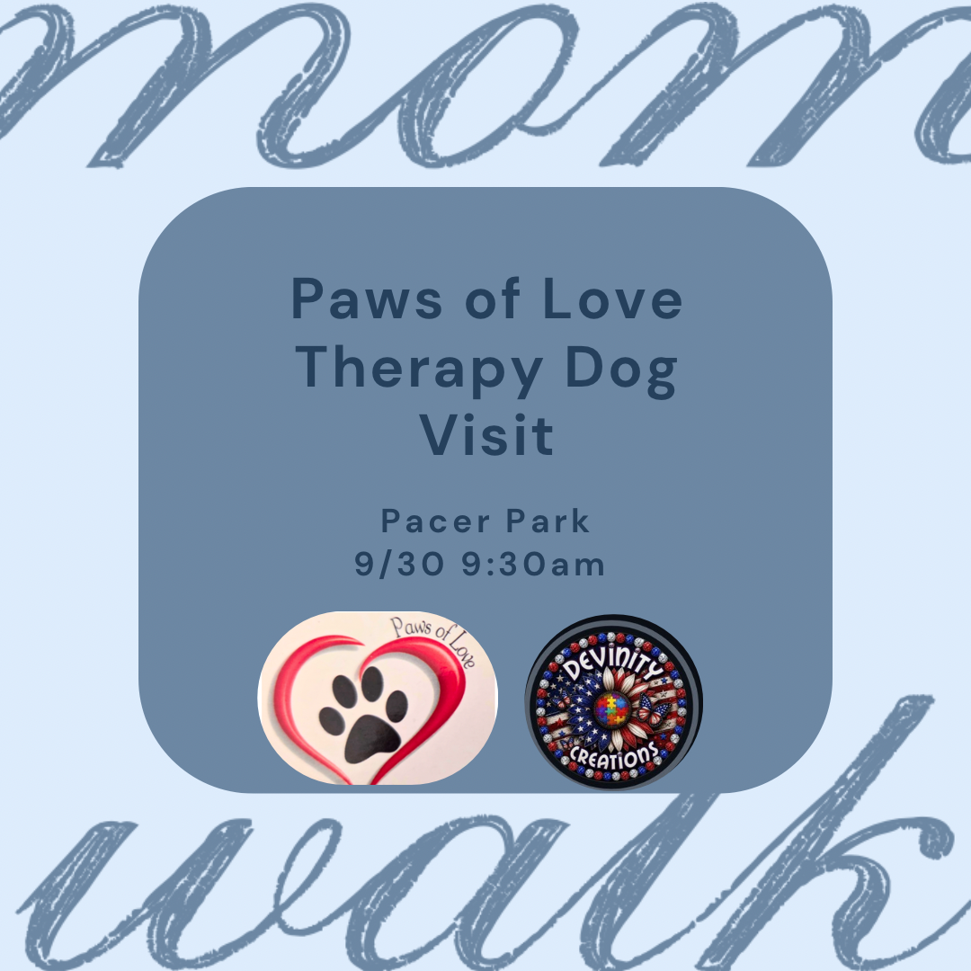 Paws of Love Therapy Dog Visit at Pacer Park